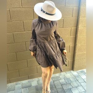 Listicle Brown Polka Dot dress